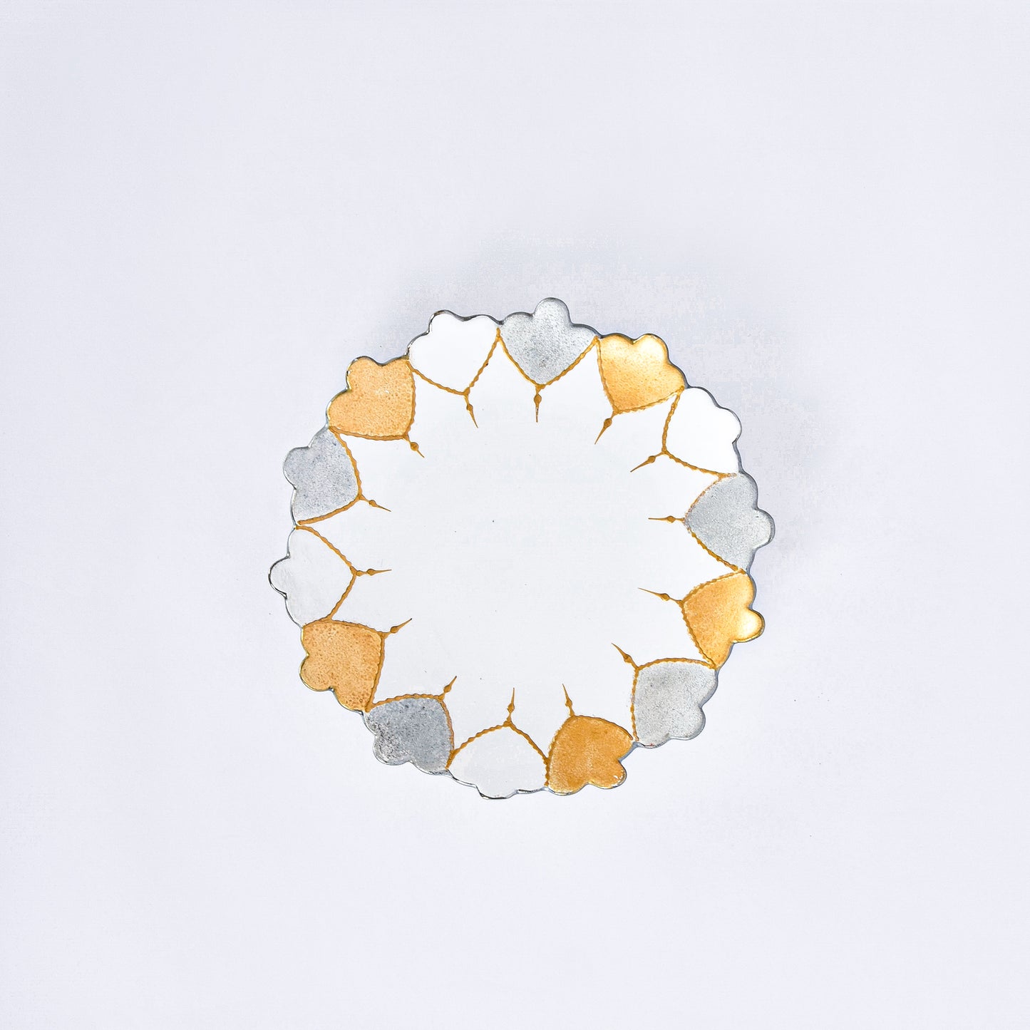 Silver & Gold Classic Round Plate