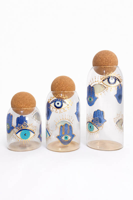 Azure Symbols Jar Set of 3