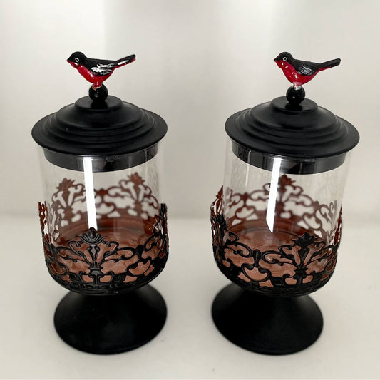 Christmas Bird Sweets Containers set of 2